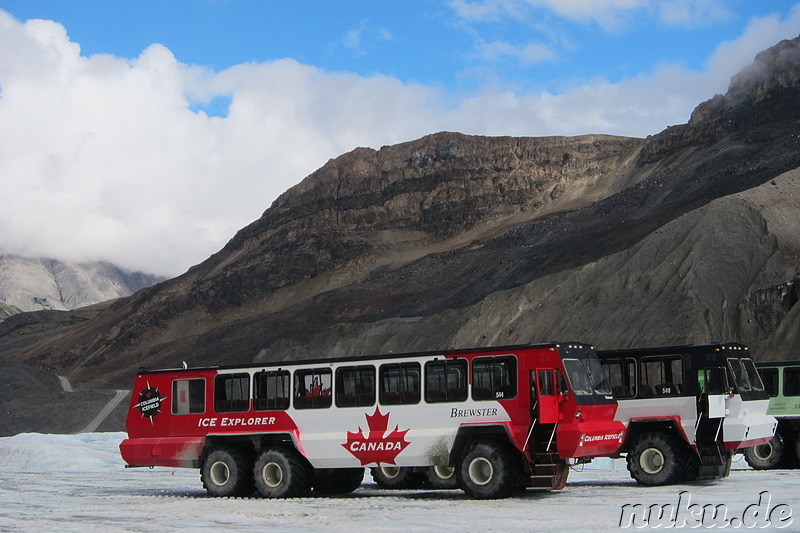 Columbia Icefields (Athabasca Glacier) im Jasper National Park, Kanada