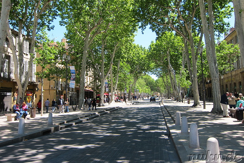 Cours Mirabeau in Aix-en-Provence, Frankreich