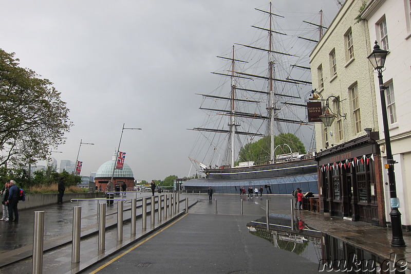 Cutty Sark am Greenwich Pier in Greenwich, London