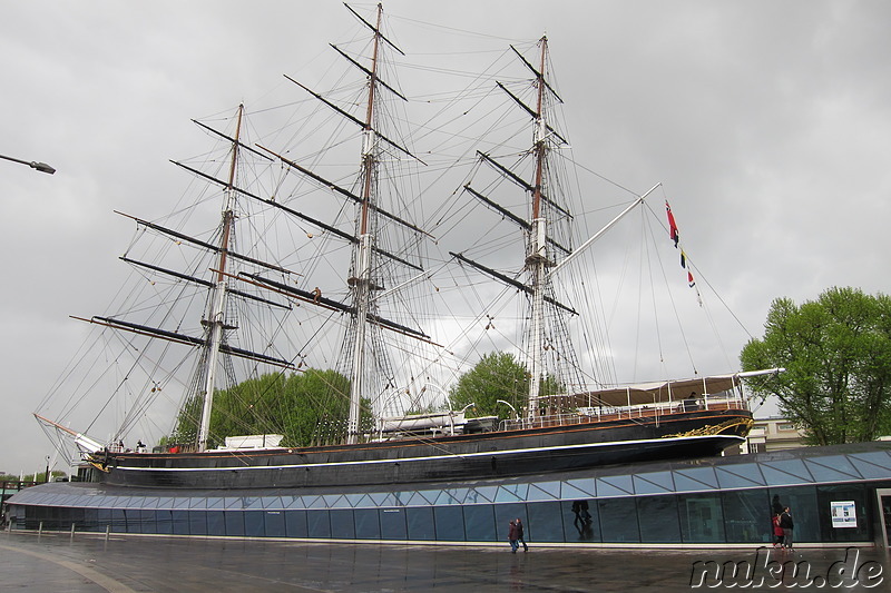 Cutty Sark am Greenwich Pier in Greenwich, London