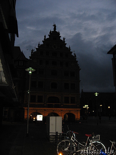 Das Gewandthaus in Braunschweig bei Nacht