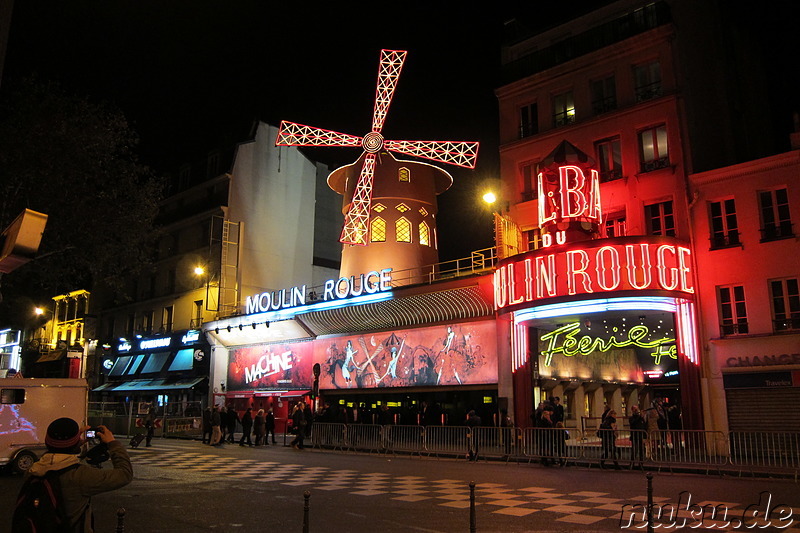 Das Moulin Rouge in Paris, Frankreich