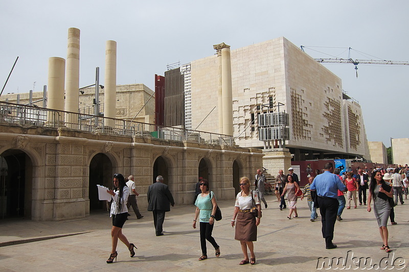 Das Parlamentsgebäude in Valletta, Malta