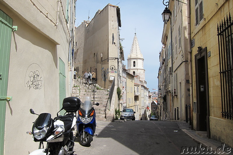 Das Stadtviertel Le Panier von Marseille, Frankreich