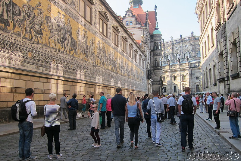 Der Fürstenzug in Dresden, Sachsen