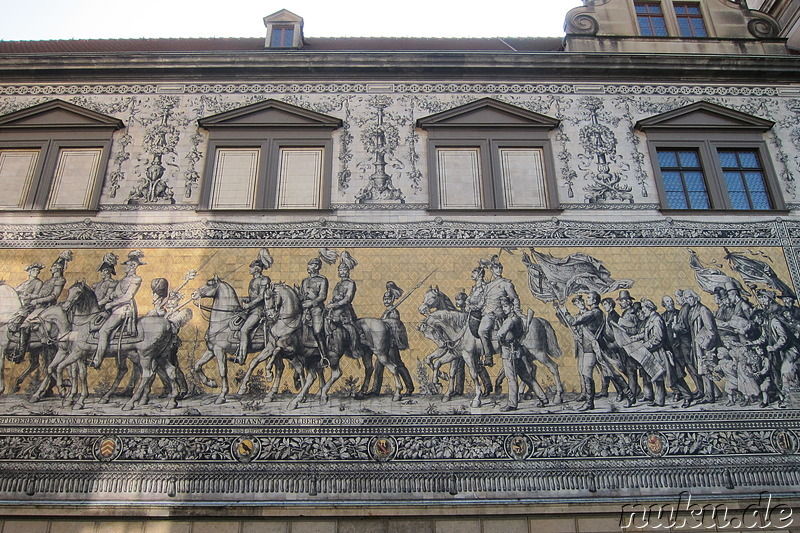 Der Fürstenzug in Dresden, Sachsen