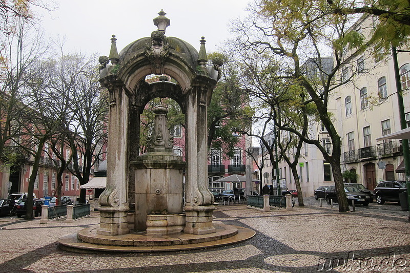 Der Platz Largo do Carmo in Lissabon, Portugal