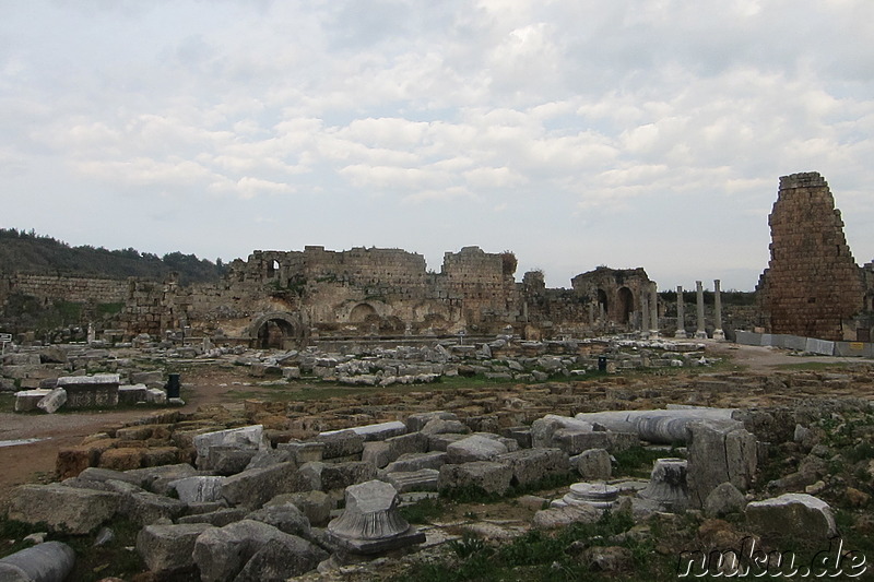 Die antike griechische Stadt Perge bei Antalya in der Türkei