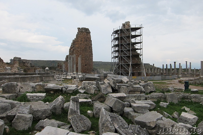 Die antike griechische Stadt Perge bei Antalya in der Türkei