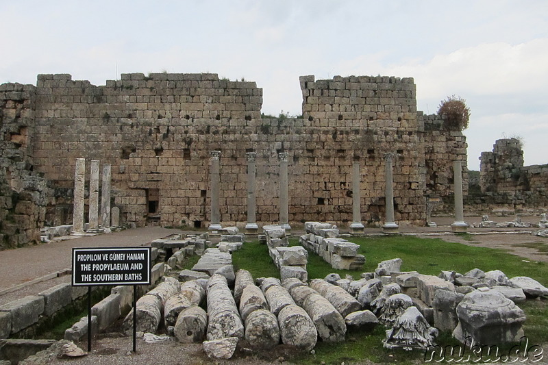 Die antike griechische Stadt Perge bei Antalya in der Türkei