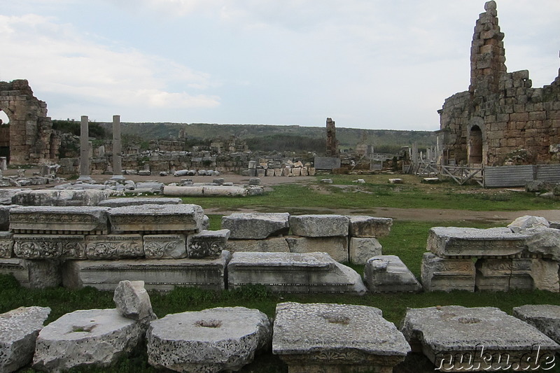 Die antike griechische Stadt Perge bei Antalya in der Türkei