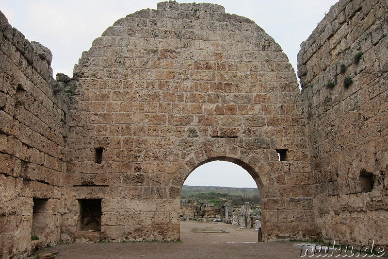 Die antike griechische Stadt Perge bei Antalya in der Türkei