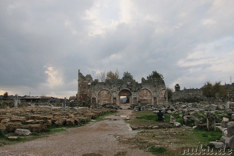 Die antike griechische Stadt Perge bei Antalya in der Türkei