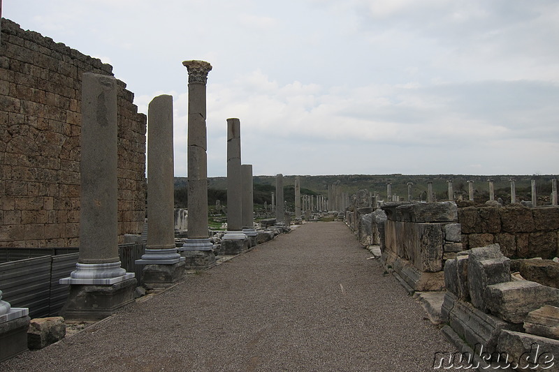 Die antike griechische Stadt Perge bei Antalya in der Türkei