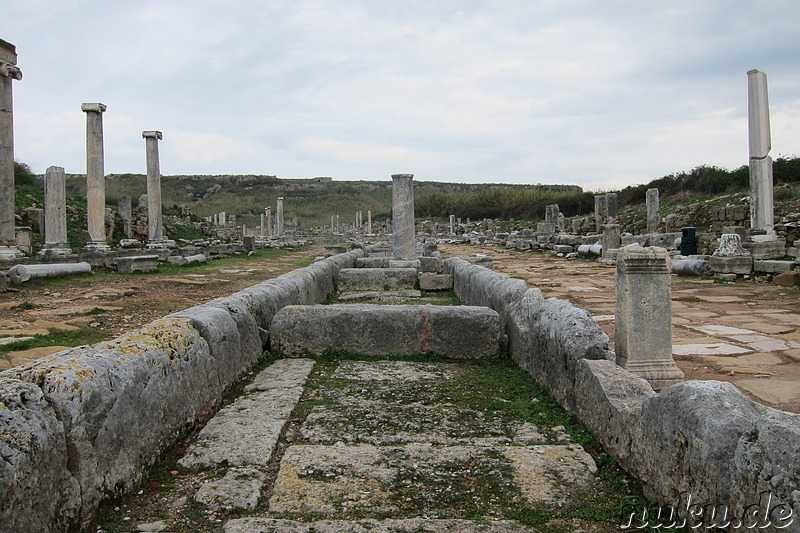 Die antike griechische Stadt Perge bei Antalya in der Türkei