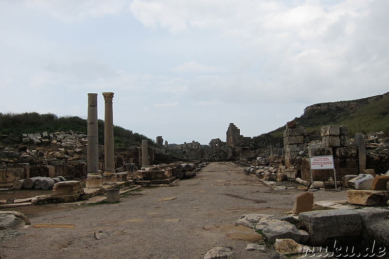 Die antike griechische Stadt Perge bei Antalya in der Türkei