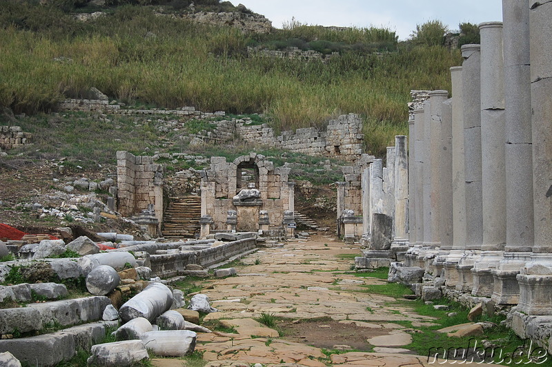 Die antike griechische Stadt Perge bei Antalya in der Türkei