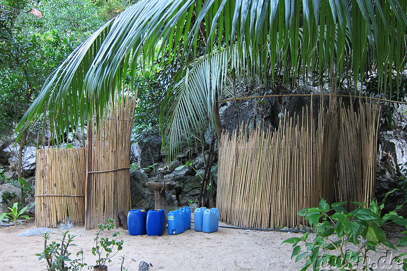 Die Dusche im Camp