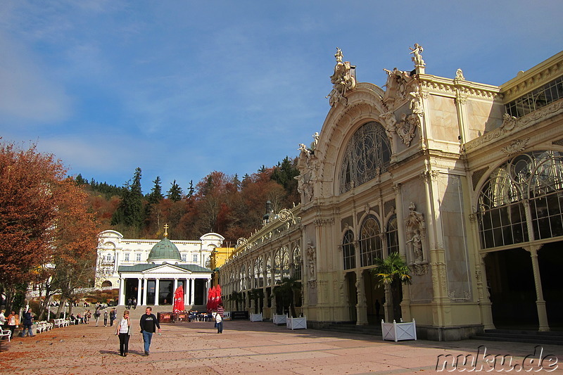 Die gusseiserne Kolonnade in Marienbad, Tschechien