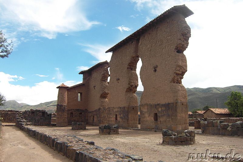 Die Inca-Befestigungsanlage von Raqchi, Peru