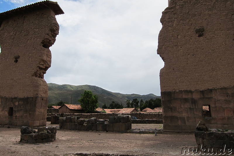 Die Inca-Befestigungsanlage von Raqchi, Peru