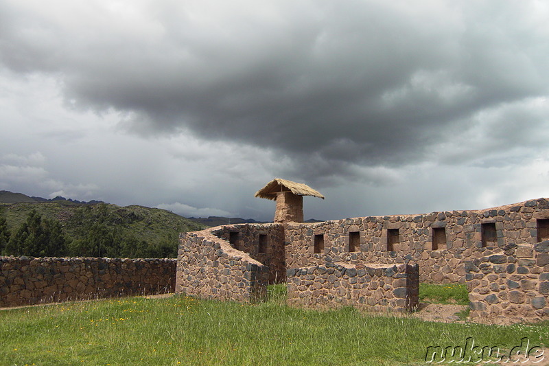 Die Inca-Befestigungsanlage von Raqchi, Peru