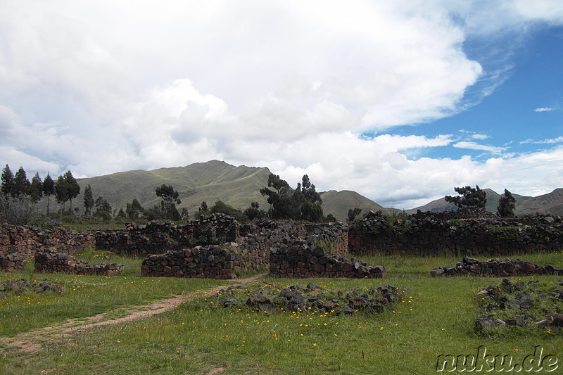 Die Inca-Befestigungsanlage von Raqchi, Peru