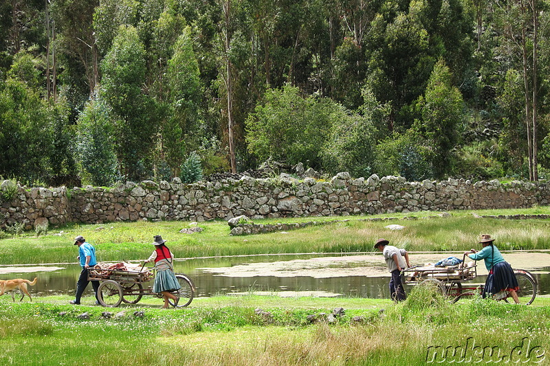 Die Inca-Befestigungsanlage von Raqchi, Peru