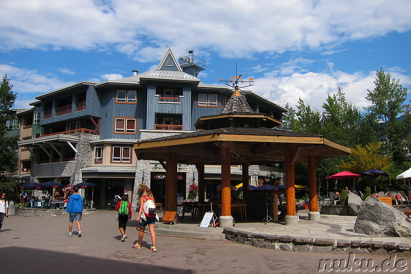 Die Innenstadt von Whistler, Kanada