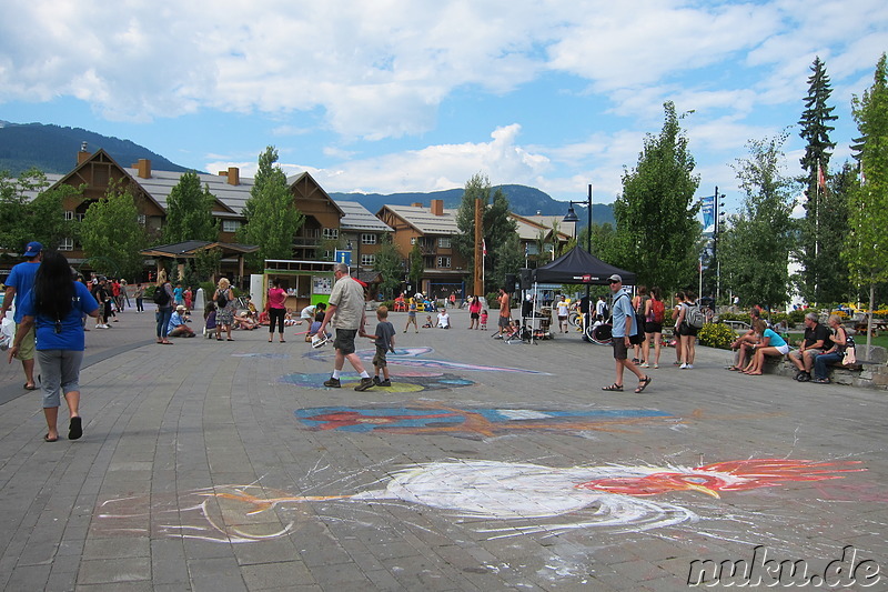 Die Innenstadt von Whistler, Kanada