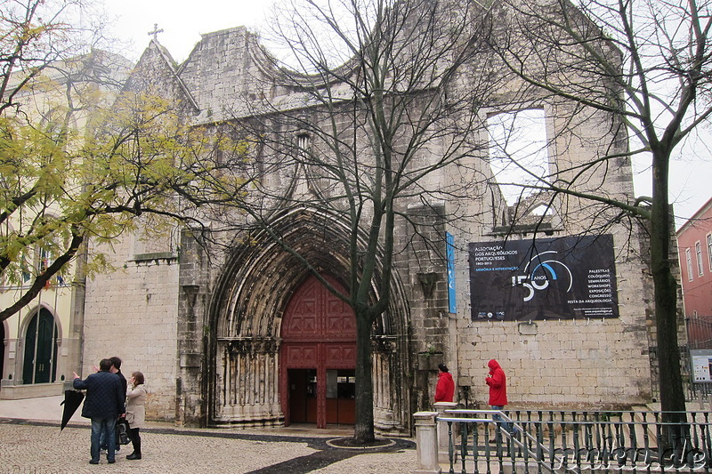 Die Kirche Igreja do Carmo in Lissabon, Portugal