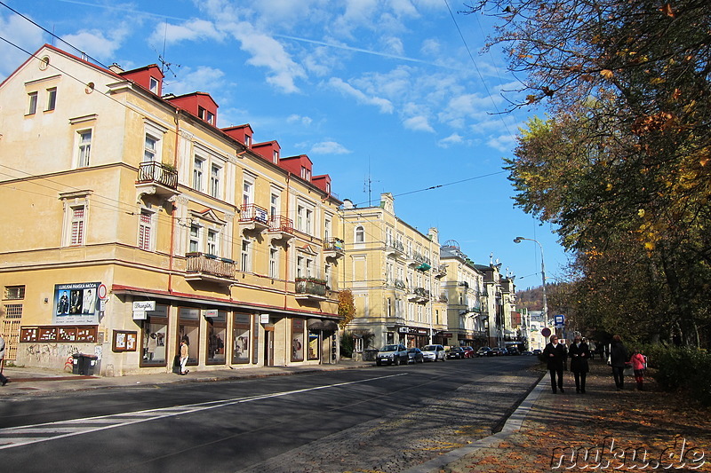 Die prachvolle Altstadt von Marienbad in Tschechien