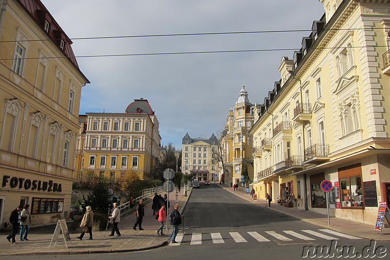 Die prachvolle Altstadt von Marienbad in Tschechien