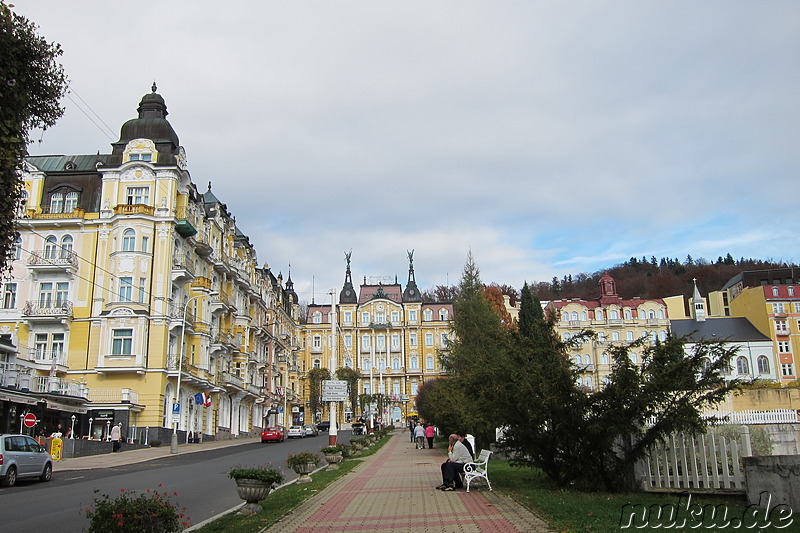 Die prachvolle Altstadt von Marienbad in Tschechien