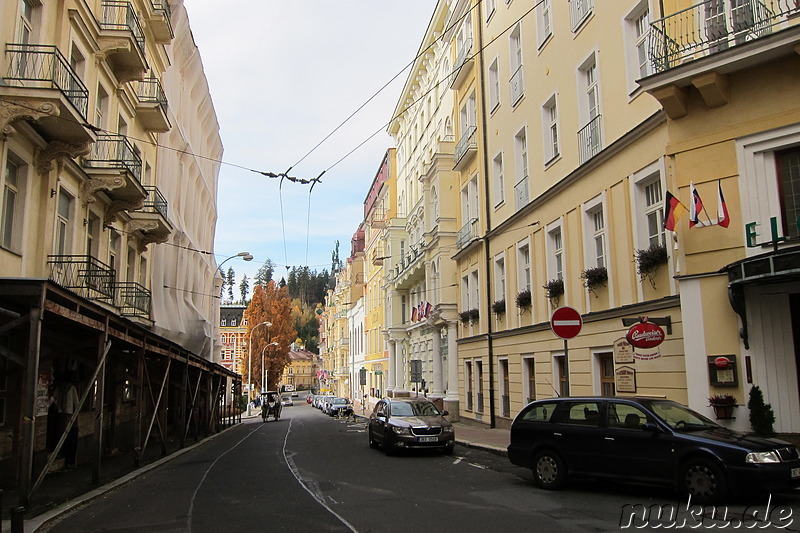 Die prachvolle Altstadt von Marienbad in Tschechien