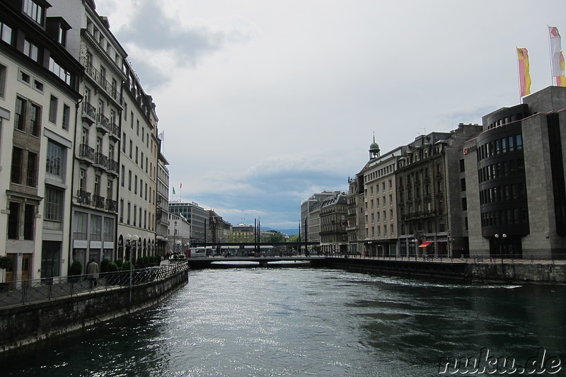 Die Rhone in Genf, Schweiz