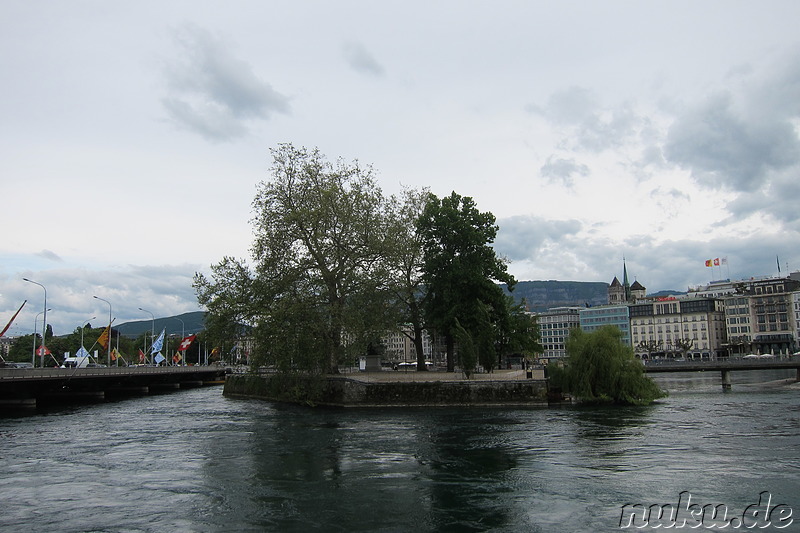 Die Rhone in Genf, Schweiz