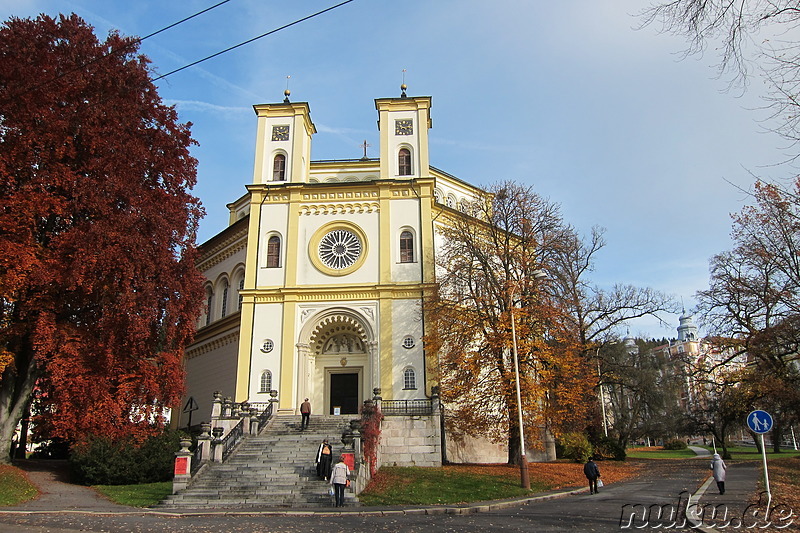 Die römisch-katholische Dekanatskirche Mariä Himmelfahrt in Marienbad, Tschechien