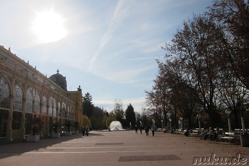 Die singende Fontäne an der Kolonnade in Marienbad, Tschechien