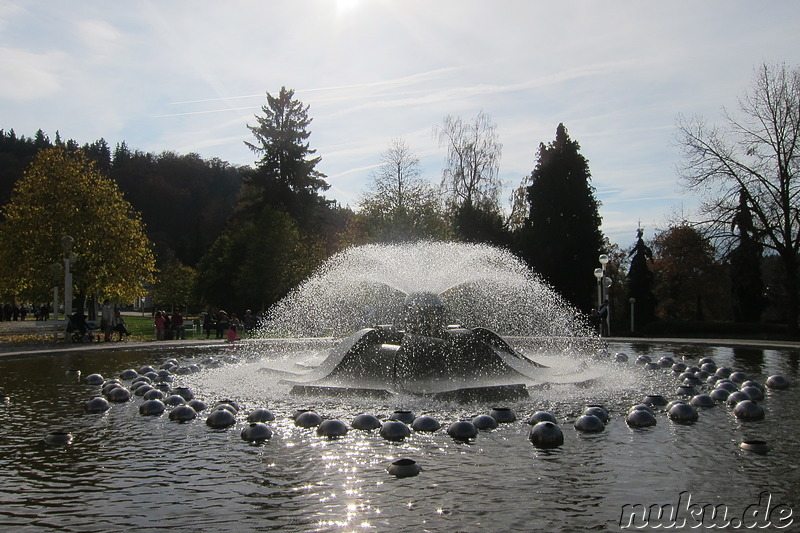 Die singende Fontäne an der Kolonnade in Marienbad, Tschechien