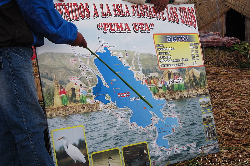 Die treibenden Inseln der Uros auf dem Titicaca-See, Peru