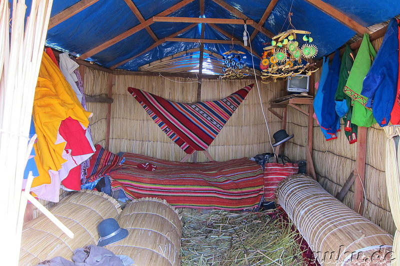 Die treibenden Inseln der Uros auf dem Titicaca-See, Peru