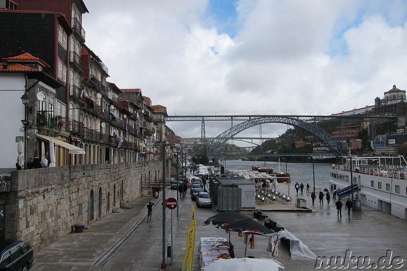 Dom-Luis-Brücke über den Douro; Verbindung von Porto und Vila Nova de Gaia, Portugal