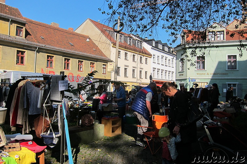 Eindrücke aus dem bunten Stadtteil Neustadt von Dresden, Sachsen