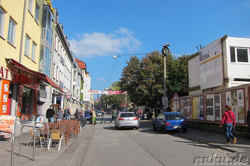 Eindrücke aus dem bunten Stadtteil Neustadt von Dresden, Sachsen