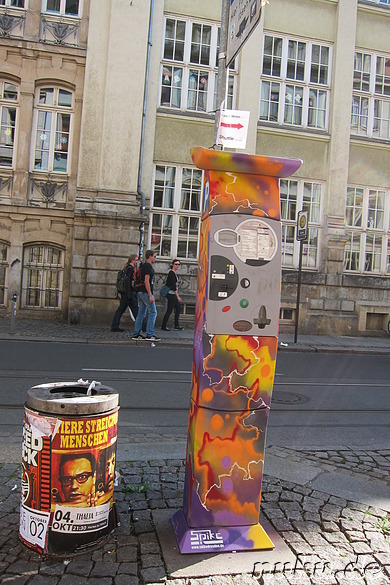 Eindrücke aus dem bunten Stadtteil Neustadt von Dresden, Sachsen