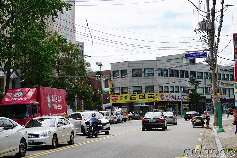 Eindrücke aus dem Stadtteil Bupyeong von Incheon, Korea