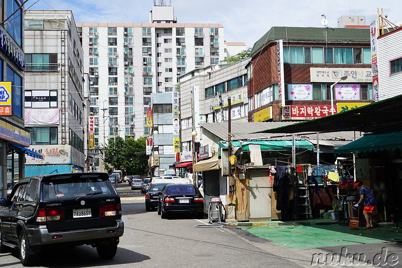 Eindrücke aus dem Stadtteil Bupyeong von Incheon, Korea