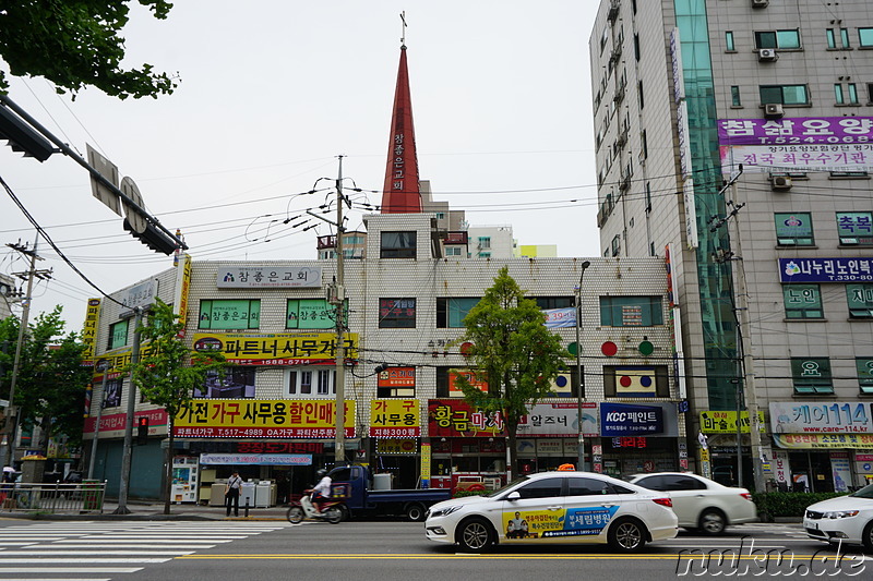 Eindrücke aus dem Stadtteil Bupyeong von Incheon, Korea