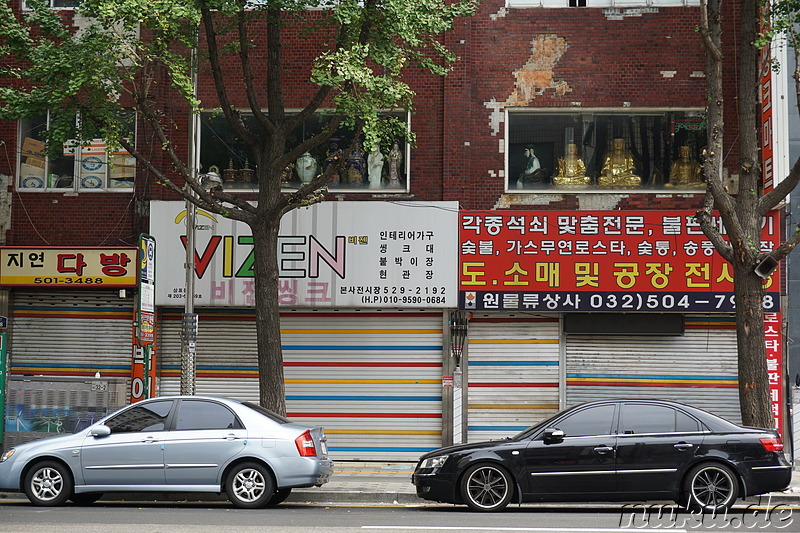 Eindrücke aus dem Stadtteil Bupyeong von Incheon, Korea